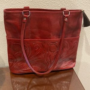 Unique one if a kind leather bag!